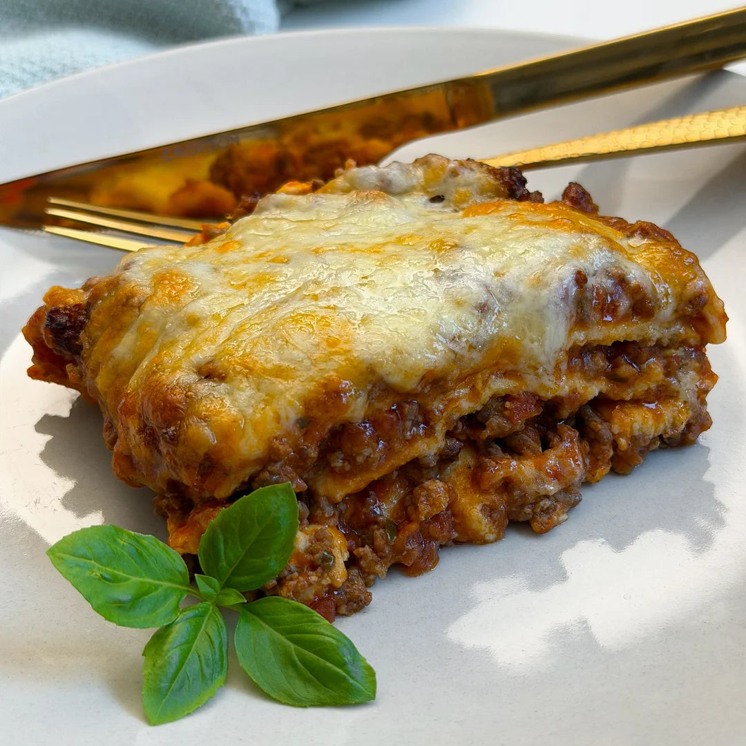 Keto-Lasagneplatten aus Fibriya Universal-Ballaststoffmix