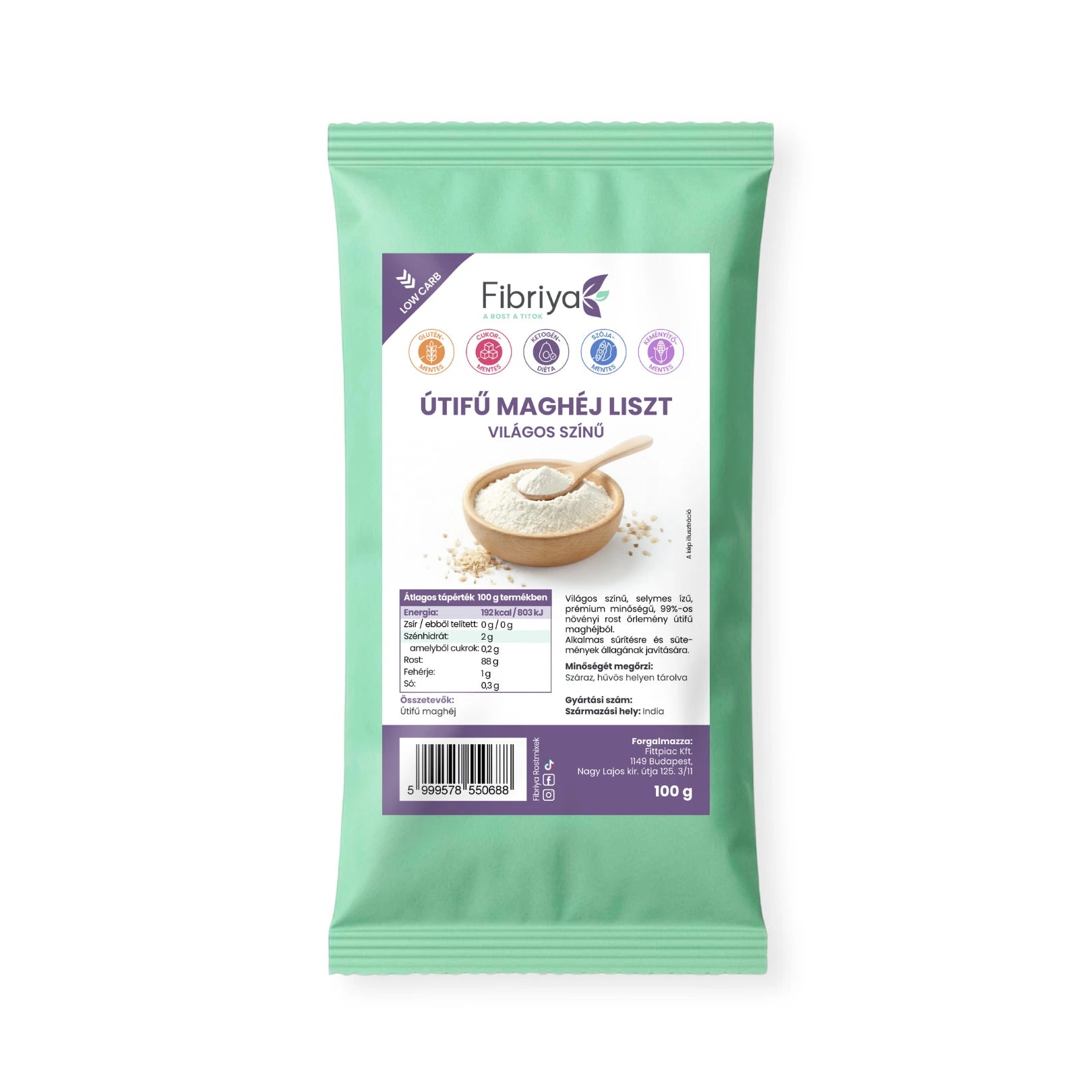 Fibriya Helles Flohsamenschalenmehl 100g