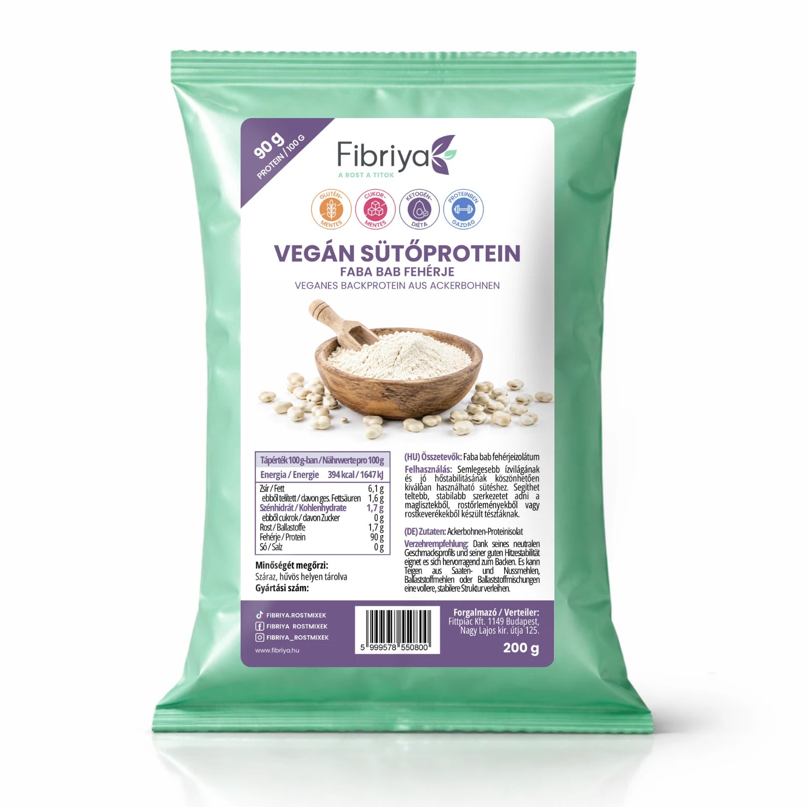 Fibriya Veganes Backprotein aus Ackerbohnen 200g